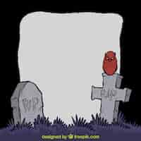 Free vector halloween grave background