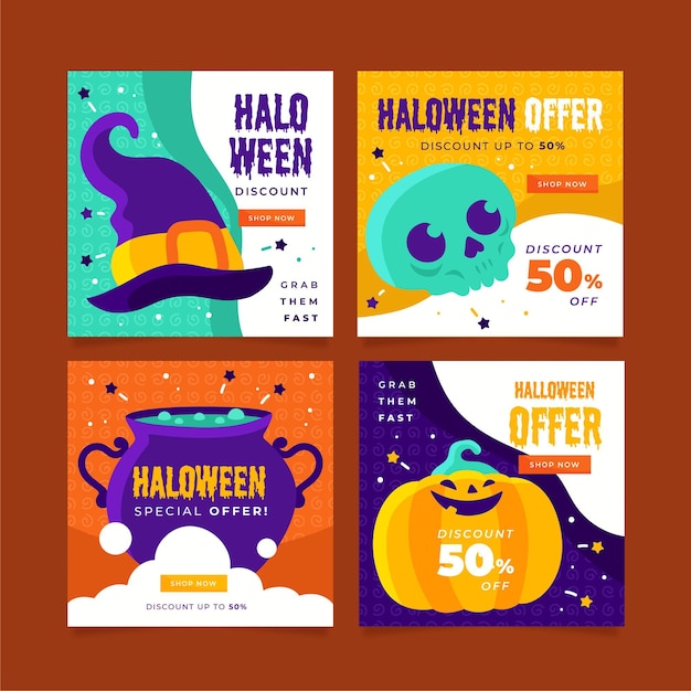 Raccolta di post di instagram di halloween