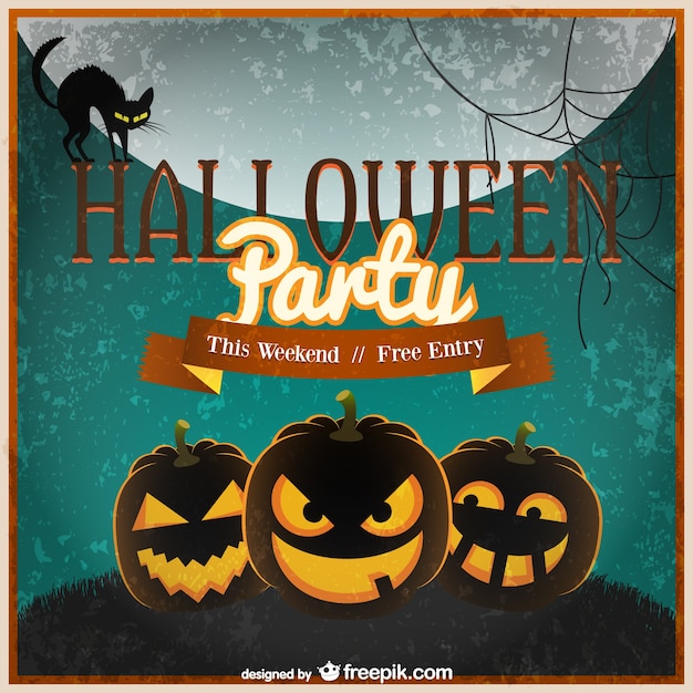 Halloween invitation template vector