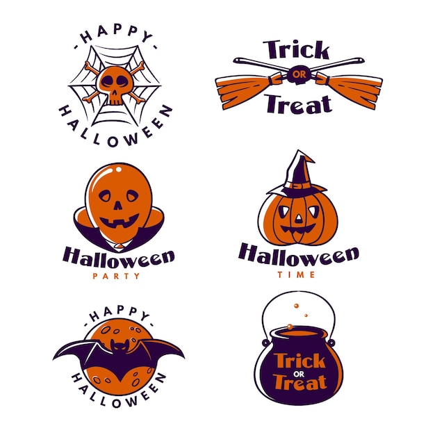 Free vector halloween label set