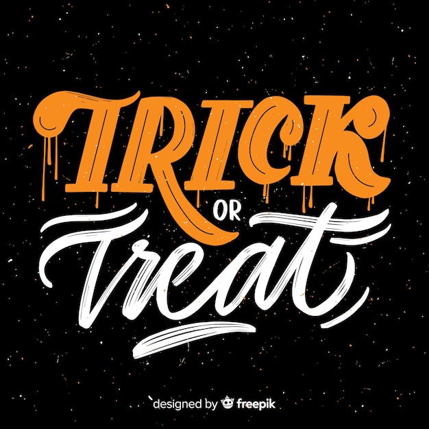 Halloween lettering background concept