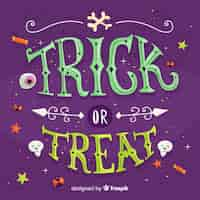 Vettore gratuito halloween lettering sfondo