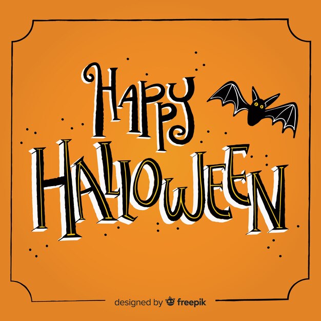 Halloween lettering background