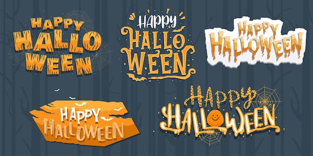 Free vector halloween lettering