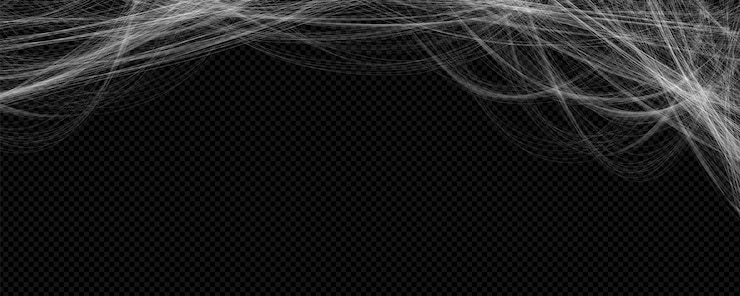Free Vector halloween line cobweb effect vector horror corner frame spiderweb creepy thread graphic texture isolated natural illustration for advertising 3d realistic goth arachnid cobwebby border design