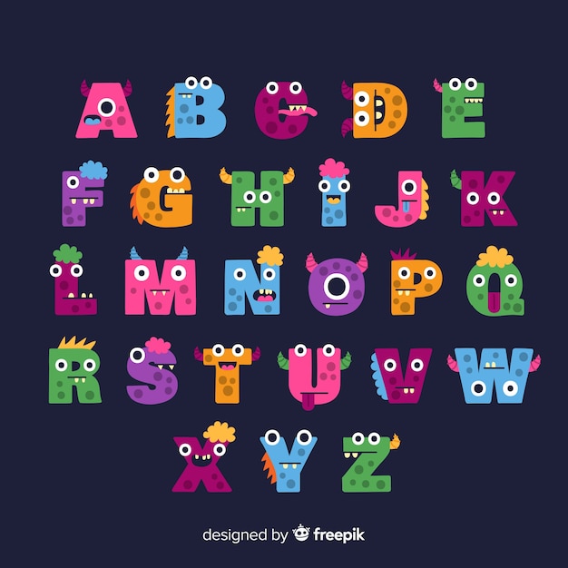 Halloween monster alphabet