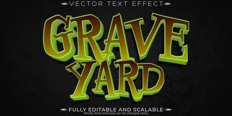 Free Vector halloween monster text effect editable horror and scary text style
