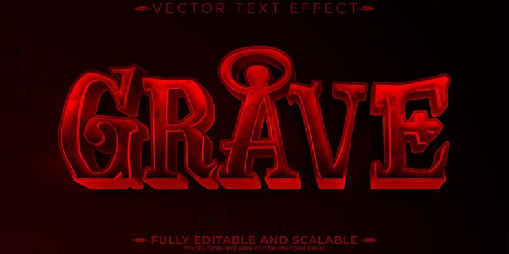 무료 Vector 할로윈 몬스터 텍스트 효과 편집 가능한 공포 및 무서운 텍스트 스타일