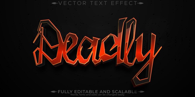 Free Vector halloween monster text effect editable horror and scary text style