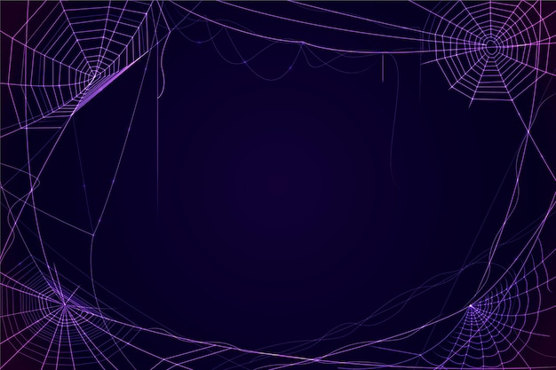 Бесплатное векторное изображение Хэллоуин неоновая паутина обои