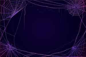 Free vector halloween neon cobweb wallpaper