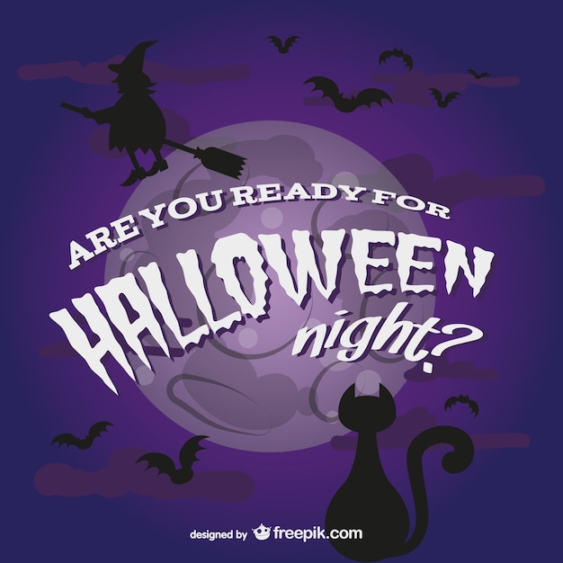 Halloween night background vector