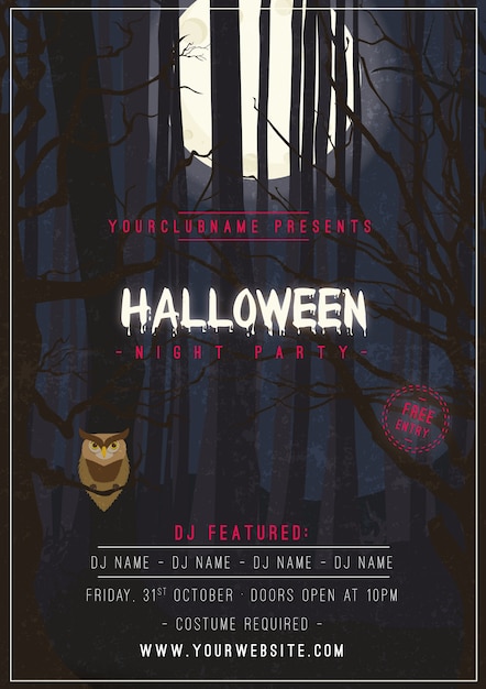 Ночь Хэллоуина плакат партии