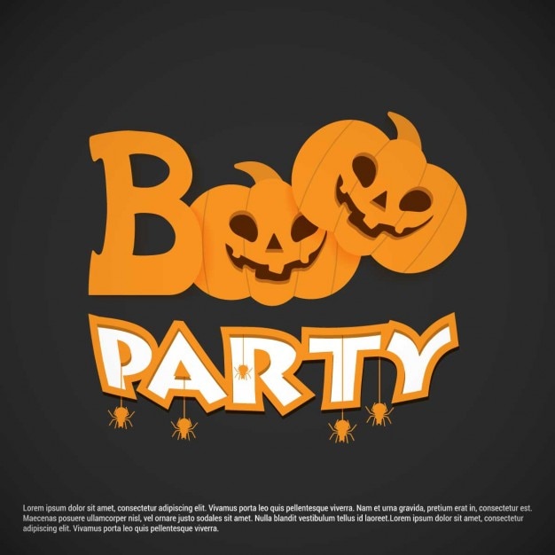Бесплатное векторное изображение halloween party boo
