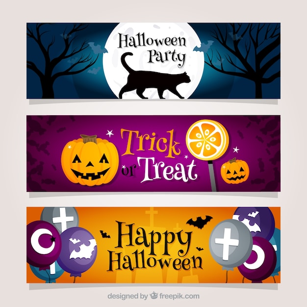 Halloween party banners