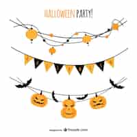 Free vector halloween party garlands