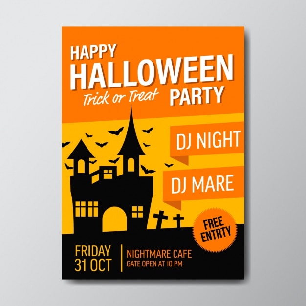 Halloween Party Poster Design – Vector Templates