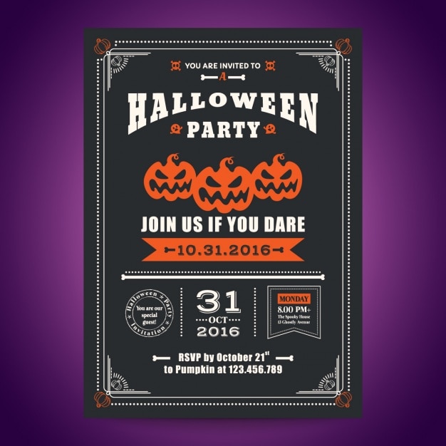 Halloween party poster design