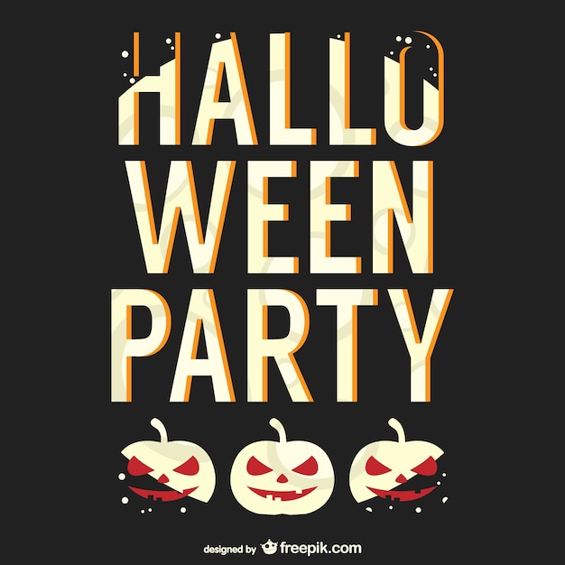 Free vector halloween party poster