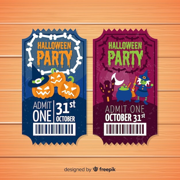 Halloween party tickets collection