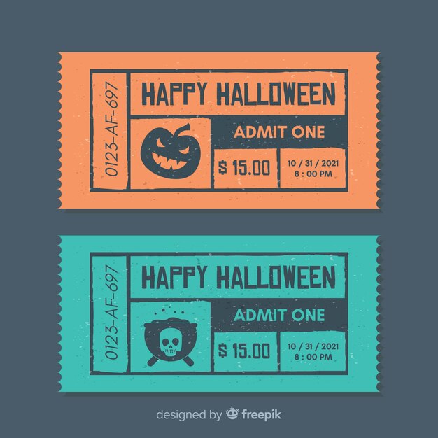 Halloween party tickets collection