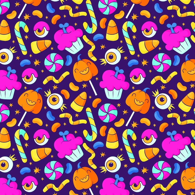 Free vector halloween  pattern design