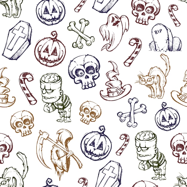 Free vector halloween pattern