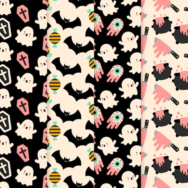 Free vector halloween patterns