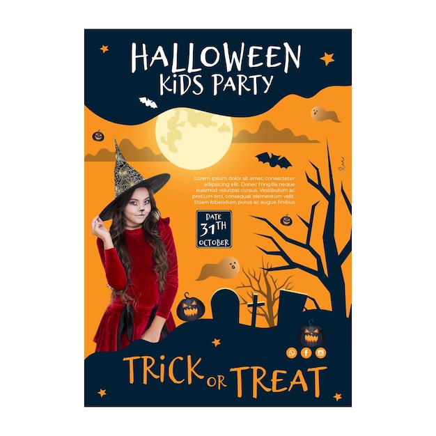 Free vector halloween poster concept