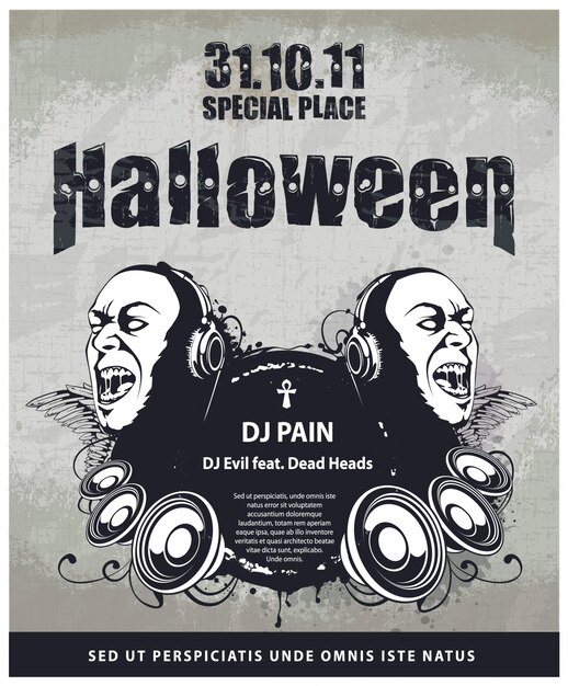 Шаблон плаката для Хэллоуина