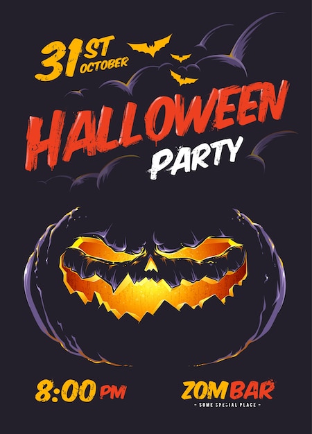 Free vector halloween poster