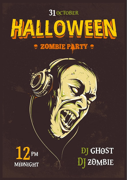 Free vector halloween poster