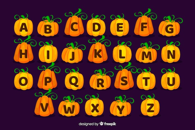 Halloween pumpkin alphabet