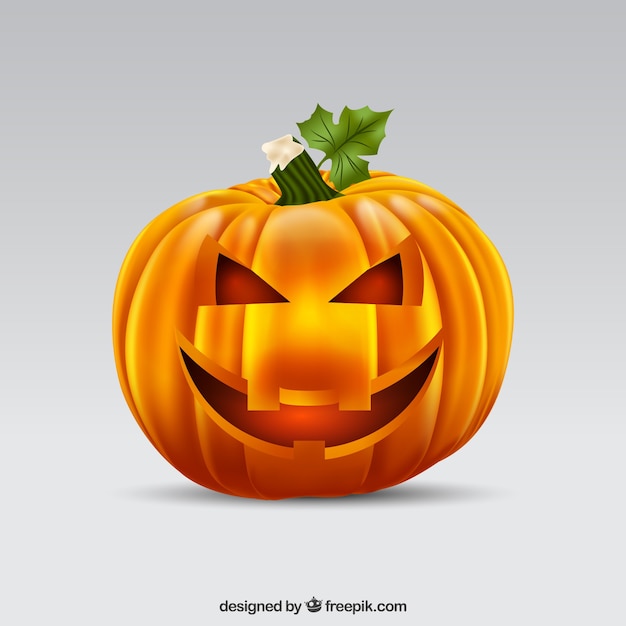 Free vector halloween pumpkin background
