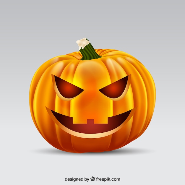 Free vector halloween pumpkin background