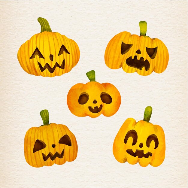 Collezione di zucca di halloween