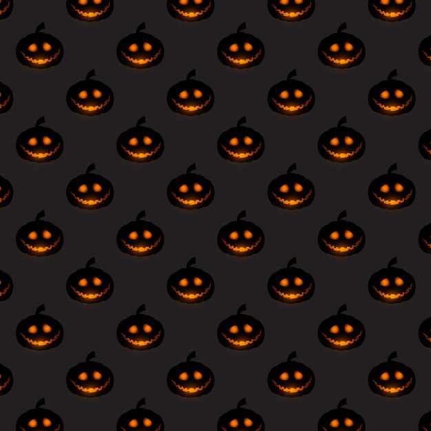 Free Vector halloween pumpkin pattern 