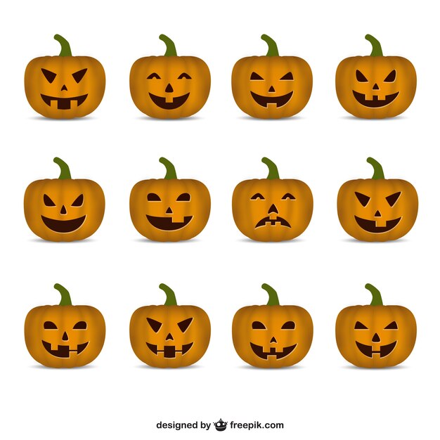 Halloween pumpkins collection art