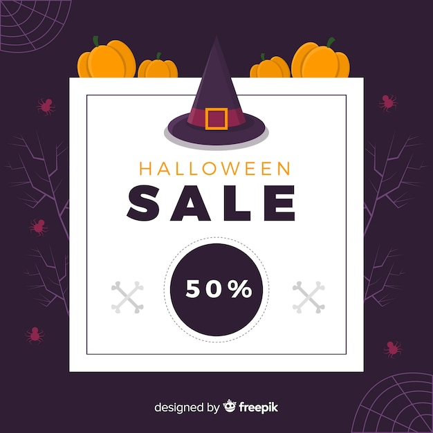 無料ベクター ハロウィンの販売の背景