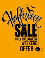 Free vector halloween sale. happy holiday. vector illustration eps 10