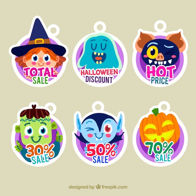 Halloween sale labels