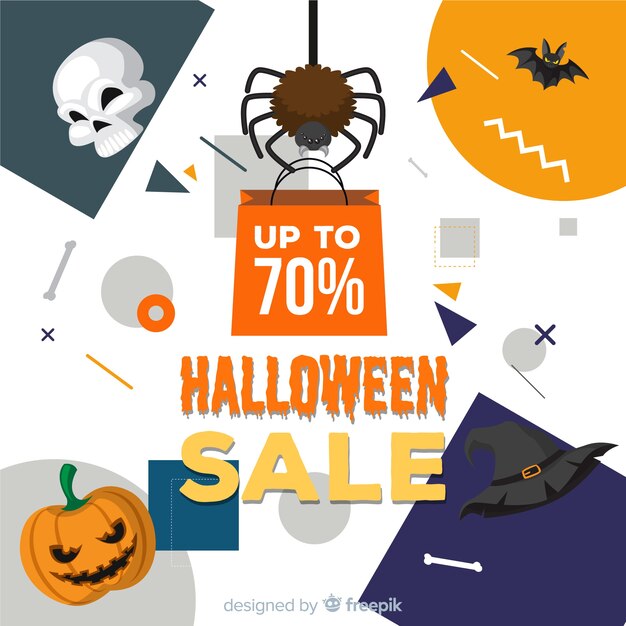Halloween sale modern background
