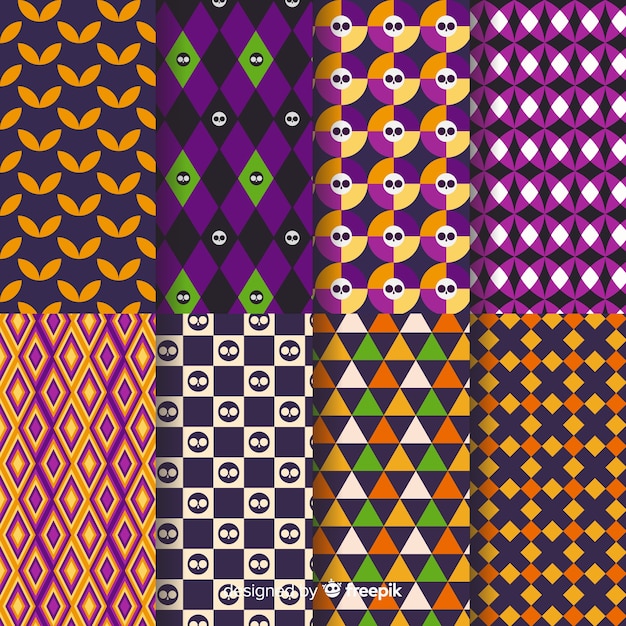 Free vector halloween seamless geometric design pattern