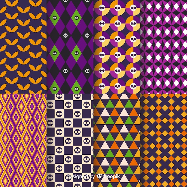Halloween seamless geometric design pattern