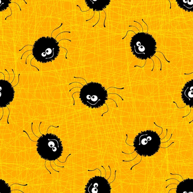 Free vector halloween seamless pattern background. vector illustration eps 10