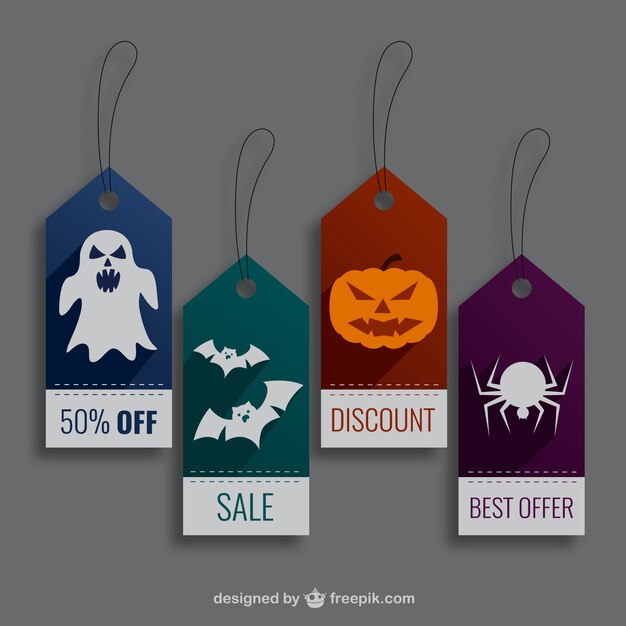 Halloween shopping labels