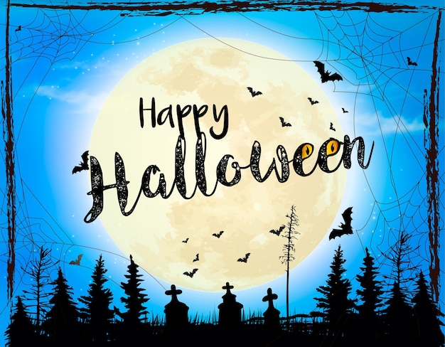 Halloween spooky background. vector