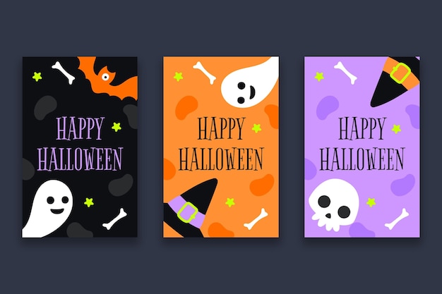 Free vector halloween spooky offers gift tag