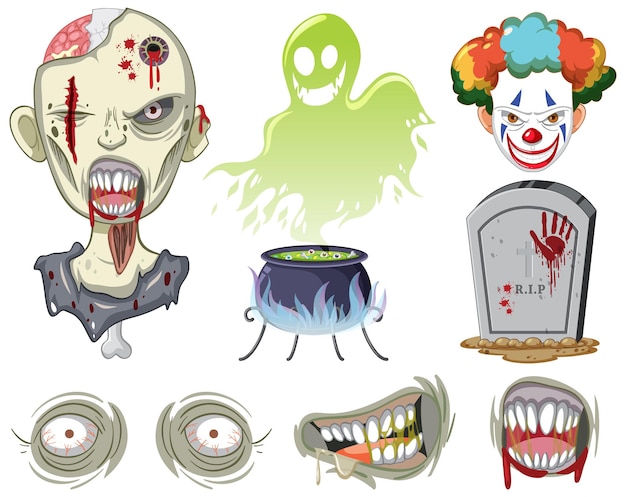 Scary Funny Vector Design Images, Funny Scary Face, Jpeg, Funny, Scary PNG  Image For Free Download