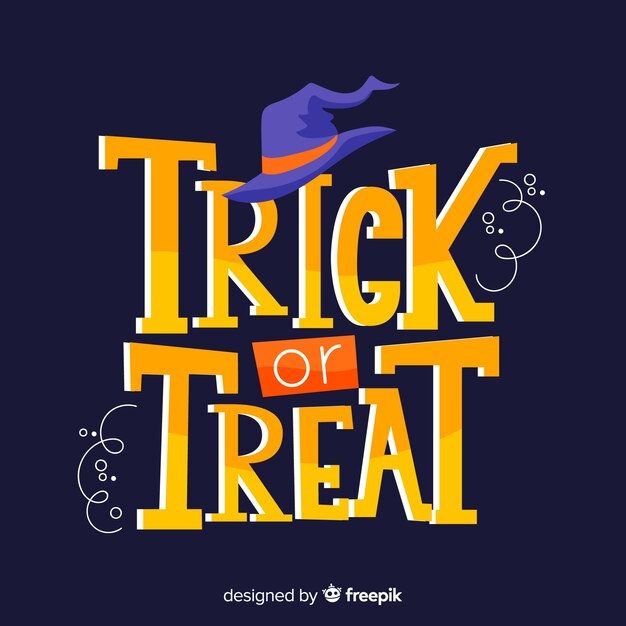 Halloween trick or treat lettering